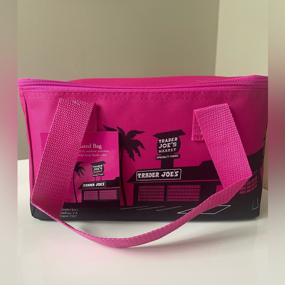 trader Joe’s insulated mini lunch tote, pink